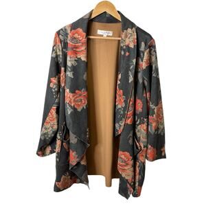 Chelsea & Theodore Floral Duster Cardigan Jacket 2X Boho Cottagecore Layering